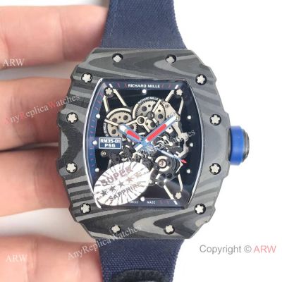 AAA Replica Richard Mille RM35-01 Rafael Nadal Men Watch Blue Leather Strap